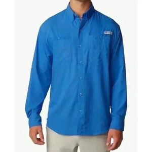 Habit Blue Long Sleeve Vented Back Fishing Shirt Men’s Size‎ XL